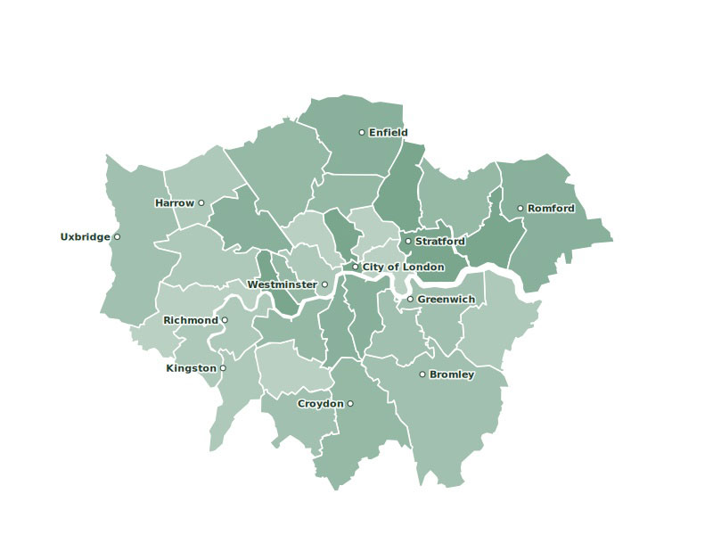 veterinary practices across Greater London